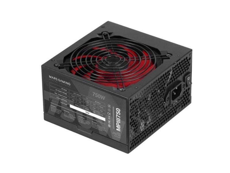 Fuente de Alimentación Mars Gaming MPIII750/ 750W/ Ventilador 12cm