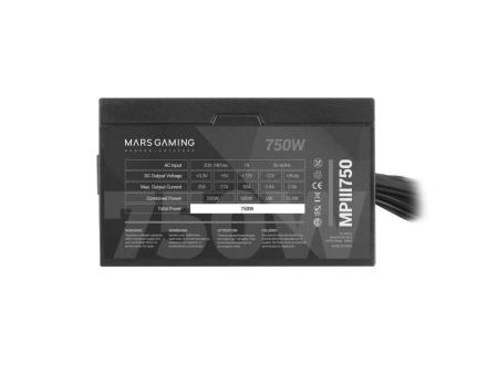 Fuente de Alimentación Mars Gaming MPIII750/ 750W/ Ventilador 12cm