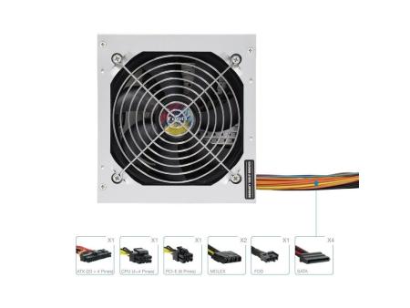 Fuente de Alimentación TooQ TQAPOLO-500SP/ 500W/ Ventilador 12cm