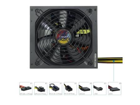 Fuente de Alimentación TooQ TQAPOLO-650SP/ 650W/ Ventilador 14cm