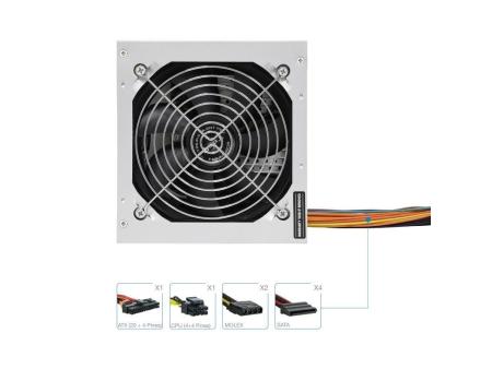 Fuente de Alimentación TooQ TQEP-500S-INT/ 500W/ Ventilador 12cm