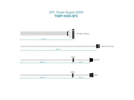 Fuente de Alimentación SFX TooQ TQEP-500S-SFX/ 500W/ Ventilador 8cm