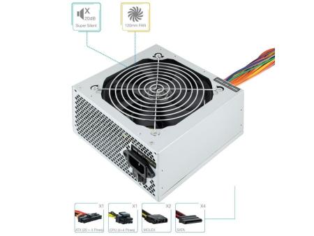 Fuente de Alimentación TooQ TQEP-500SSE/ 500W/ Ventilador 12cm