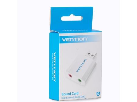 Tarjeta de Sonido Vention VAB-S13/ 2.1/ Plata