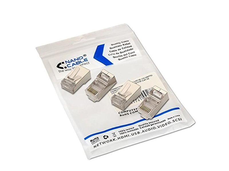 Conector RJ45 Nanocable 10.21.0103/ Cat.5e/ 10 uds