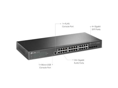 Switch Gestionable TP-Link Omada TL-SG3428 28 Puertos/ RJ-45 10/100/1000/ SFP