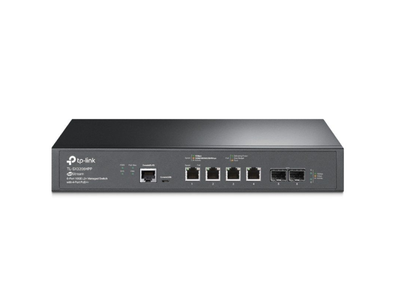 Switch Gestionable TP-Link Omada TL-SX3206HPP 6 Puertos/ RJ-45 10GE/ PoE++