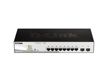 Switch D-Link DGS-1210-10P 10 Puertos/ RJ-45 Gigabit 10/100/1000 PoE/ SFP