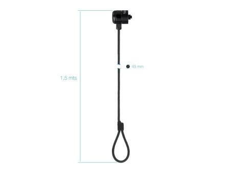 Cable de Seguridad para Portátiles TooQ TQCLKC0025-G/ 1.5m