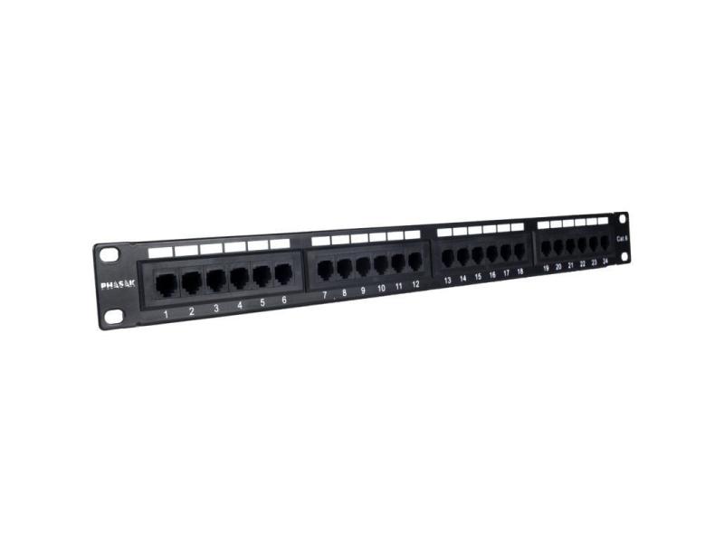 Patch Panel Phasak PU 2420/ 24 Puertos/ Cat.6/ Altura 1U