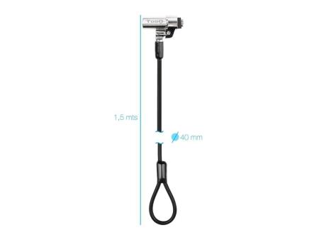 Cable de Seguridad Tipo NANO para Portátiles TooQ TQCLKC0045-G/ 1.5m