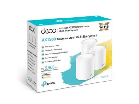 Sistema Mesh TP-Link Deco X20 1800Mbps/ 2.4GHz 5GHz/ Pack de 3