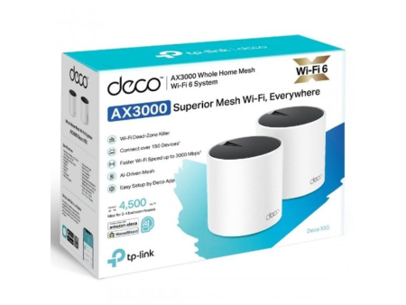 Sistema Mesh TP-Link Deco X55 3000Mbps/ 2.4GHz 5GHz/ Pack de 2