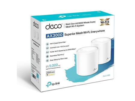 Sistema Mesh TP-Link Deco X60 3000Mbps/ 2.4GHz 5GHz/ Pack de 2