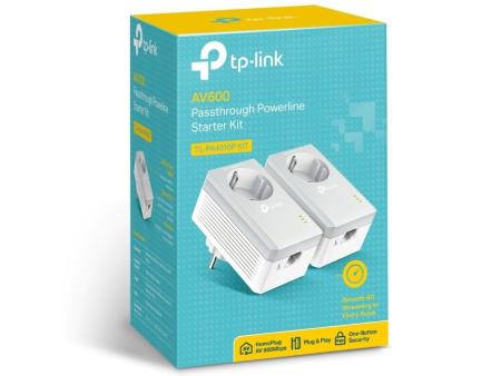 Adaptador Powerline TP-Link TL-PA4010P KIT 600Mbps/ Alcance 300m/ Pack de 2