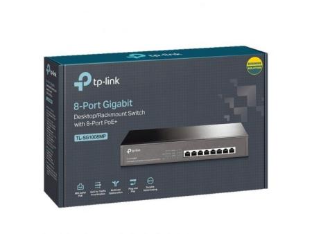 Switch TP-Link TL-SG1008MP 8 Puertos/ RJ-45 10/100/1000 PoE