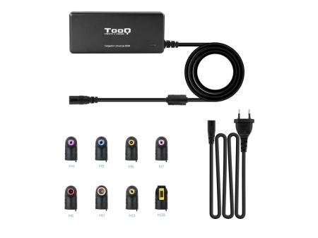 Cargador de Portátil TooQ TQLC-65BS02AT/ 65W/ Automático/ 8 Conectores/ Voltaje 18.5-20V/ 1 USB