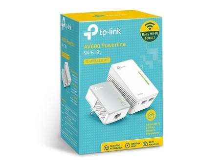 Adaptador Powerline TP-Link WPA4221KIT 600Mbps/ Alcance 300m/ Pack de 2