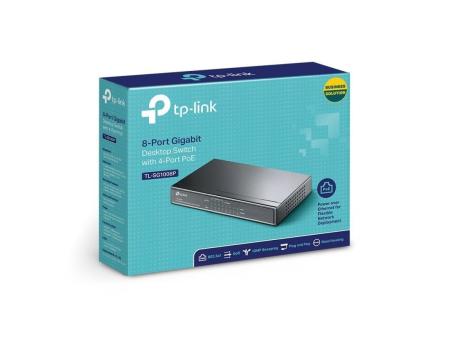 Switch TP-Link TL-SG1008P 8 Puertos/ RJ-45 10/100/1000 PoE