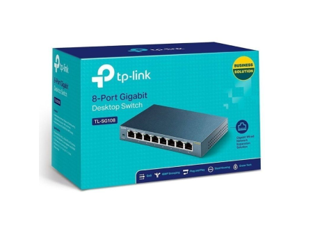 Switch TP-Link TL-SG108 V3.0 8 Puertos/ RJ-45 10/100/1000