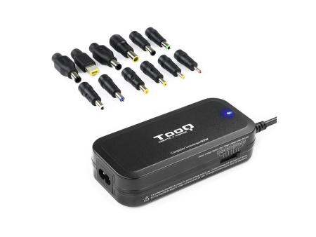 Cargador de Portátil TooQ TQLC-90BS02M/ 90W/ Manual/ 12 Conectores/ Voltaje 15-24V/ 1 USB