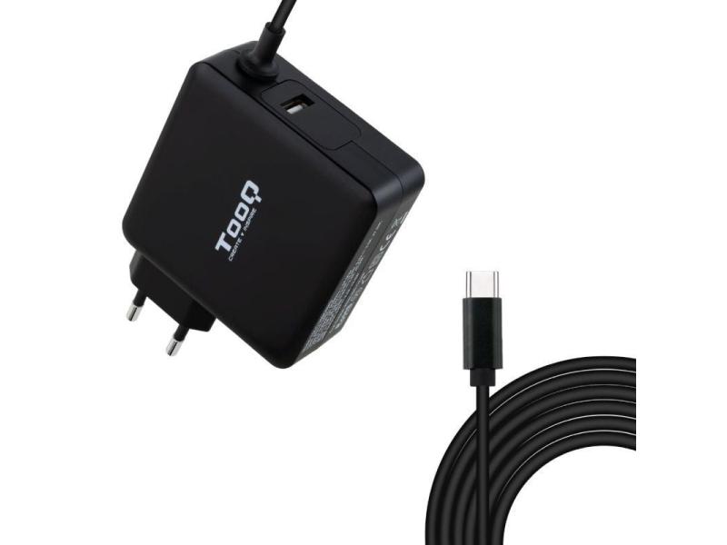 Cargador de Portátil TooQ TQLC-USBC65PD USB Tipo-C/ 65W/ Automático/ Voltaje 5-20V/ 1x USB