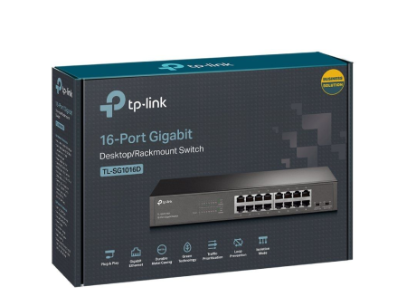 Switch TP-Link TL-SG1016DE/ 16 Puertos/ RJ45 10/100/1000