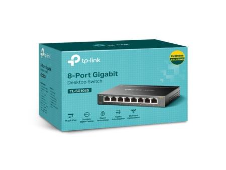 Switch TP-Link TL-SG108S 8 Puertos/ RJ-45 10/100/1000