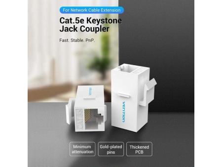 Adaptador Conector RJ45 VDD-B07-W Cat5 UTP/ RJ45 Hembra - RJ45 Hembra/ Blanco