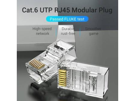 Conector RJ45 IDDR0-100/ Cat.6 UTP/ 100 uds