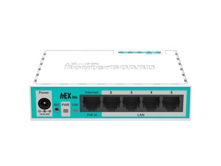 Router Mikrotik Hex Lite RB750R2 5 Puertos/ RJ45 10/100/ PoE