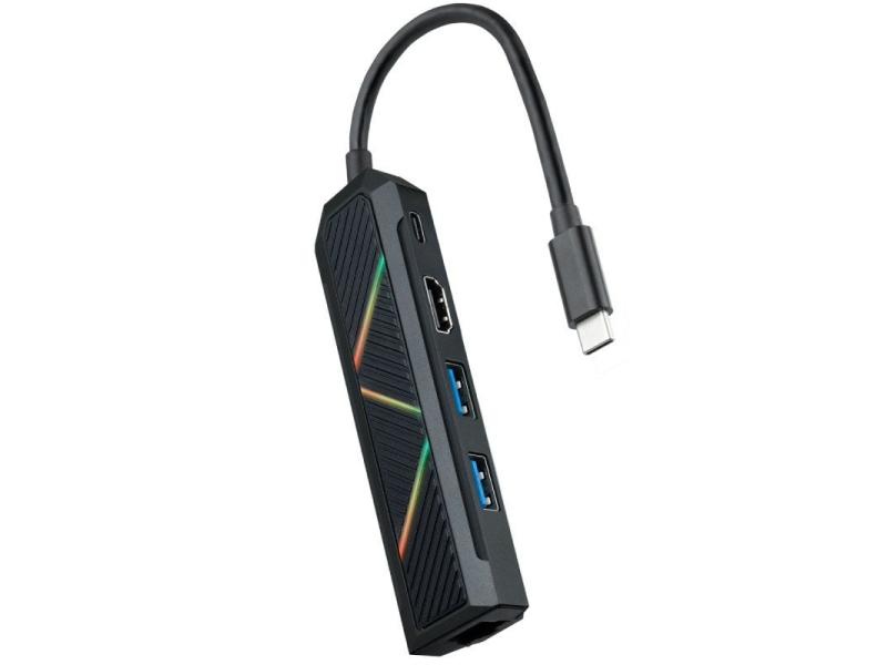 Docking USB Tipo-C Nanocable 10.16.0501/ 2xUSB/ 1xUSB Tipo-C PD/ 1xHDMI/ 1xRJ45/ Negro