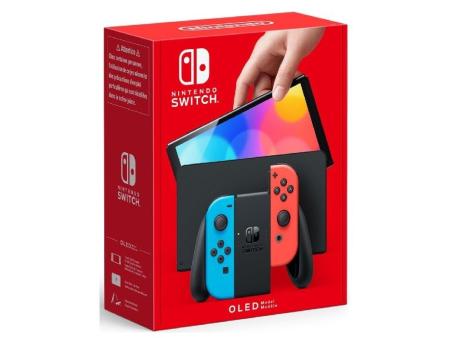 Nintendo Switch Versión OLED Azul Neón/Rojo Neón/ Incluye Base/ 2 Mandos Joy-Con