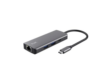 Docking USB Tipo-C Trust Dalyx/ 2xUSB/ 2xUSB Tipo-C/ 1xHDMI/ 1xRJ45/ Gris