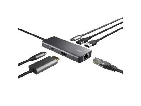 Docking USB Tipo-C Trust Dalyx/ 2xUSB/ 2xUSB Tipo-C/ 1xHDMI/ 1xRJ45/ Gris