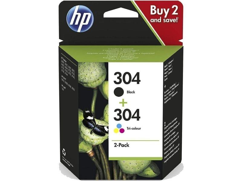 Cartucho de Tinta Original HP nº304 Multipack/ Negro/ Tricolor