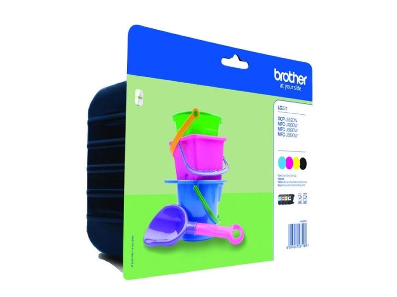 Cartucho de Tinta Original Brother LC-221VALBP Multipack/ Cian/ Magenta/ Amarillo/ Negro