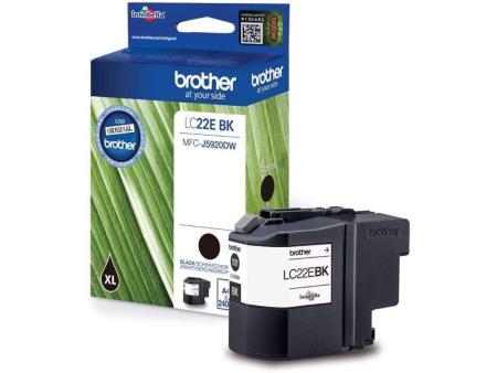 Cartucho de Tinta Original Brother LC-22EBK XL Alta Capacidad/ Negro