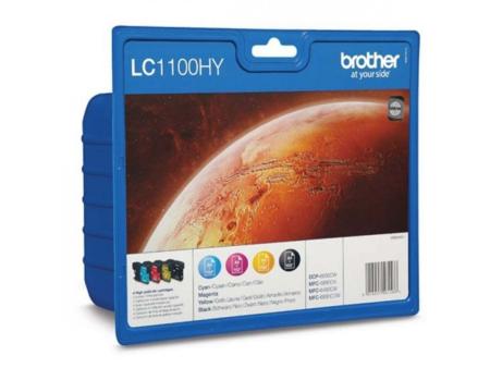 Cartucho de Tinta Original Brother LC-1100XL Alta Capacidad Multipack/ Cian/ Magenta/ Amarillo/ Negro