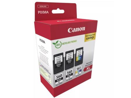 Cartucho de Tinta Original Canon PG-560XL + CL-561XL Multipack Alta Capacidad/ 2x Negro/ Tricolor