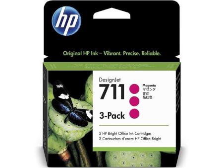 Cartucho de Tinta Original HP nº711 Multipack/ 3x Magenta