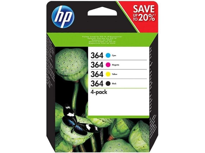 Cartucho de Tinta Original HP nº364 Multipack/ Negro/ Magenta/ Cian/ Amarillo