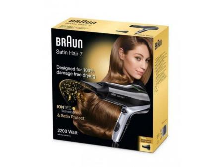 Secador Braun Satin Hair 7 HD730/ 2200W/ Iónico/ Negro