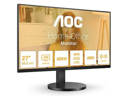 Monitor Profesional AOC U27B3CF 27'/ 4K/ Multimedia/ Regulable en altura/ Negro