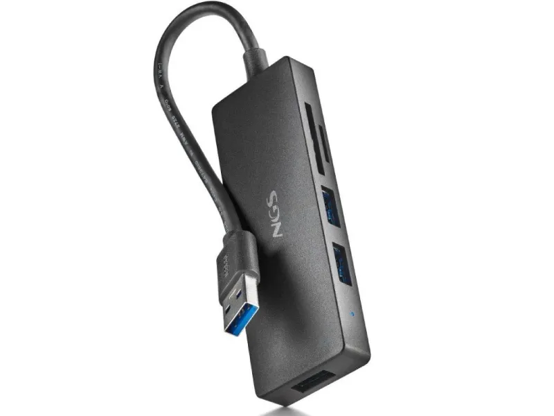Hub USB NGS IHUB READER/ 3xUSB 3.0/ 1xLector de Tarjetas