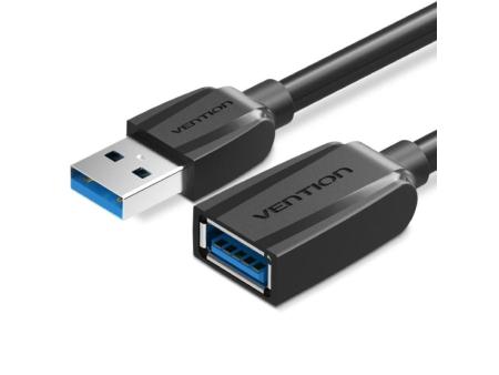 Cable Alargador USB 3.0 Vention VAS-A45-B150/ USB Macho - USB Hembra/ 5Gbps/ 1.5m/ Negro