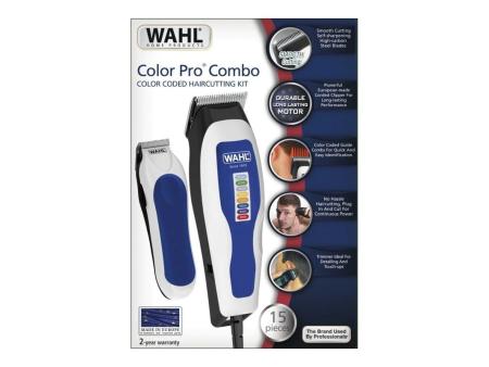 Cortapelos + Recortadora Wahl Color Pro/ con Cable/ 9 Accesorios