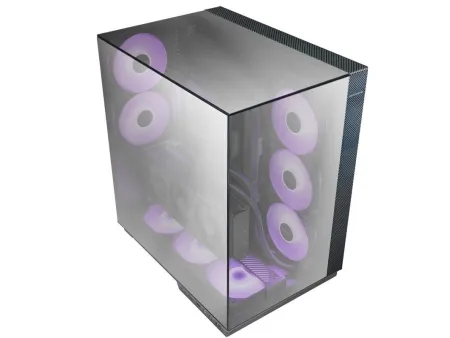 Caja Gaming Torre Mars Gaming MC-3GFPRO/ Cristal Cromado