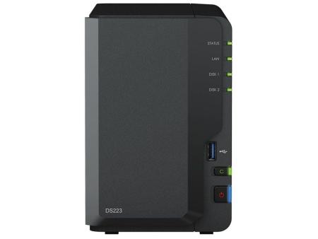 NAS Synology Diskstation DS223/ 2 Bahías 3.5'- 2.5'/ 2GB DDR4/ Formato Torre