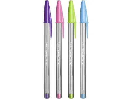 Bolígrafos de Tinta de Aceite Bic Cristal Fun 921342/ 10 unidades/ Colores Surtidos